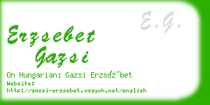 erzsebet gazsi business card